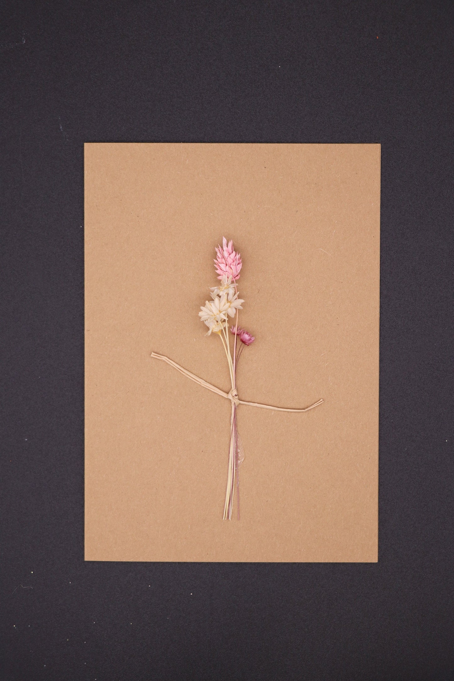 Karte mit Trockenblumen - Grußkarte Klappkarte Trockenblumenkarte Trockenblumenstrauß Postkarte Hochzeit Wedding Geburtstagskarte